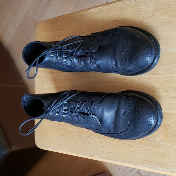 Officine Creative For Barney's Of N.Y. Wingtip Brogue Leather Boots Size 9 - Picture 16 of 16